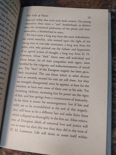 The Cult of Power Rex Warner -1st Edition -Hardcover -1947 -Political Literature - Picture 11 of 16