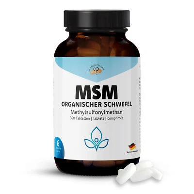 GOLDEN PEANUT MSM PUR Tabletten 360 Stk aus DE organischer Schwefel Methylsulfonylmethan vegan