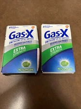 (2PK) Gas-X Antigas 125 mg Simethicone, 10 Soft Gels