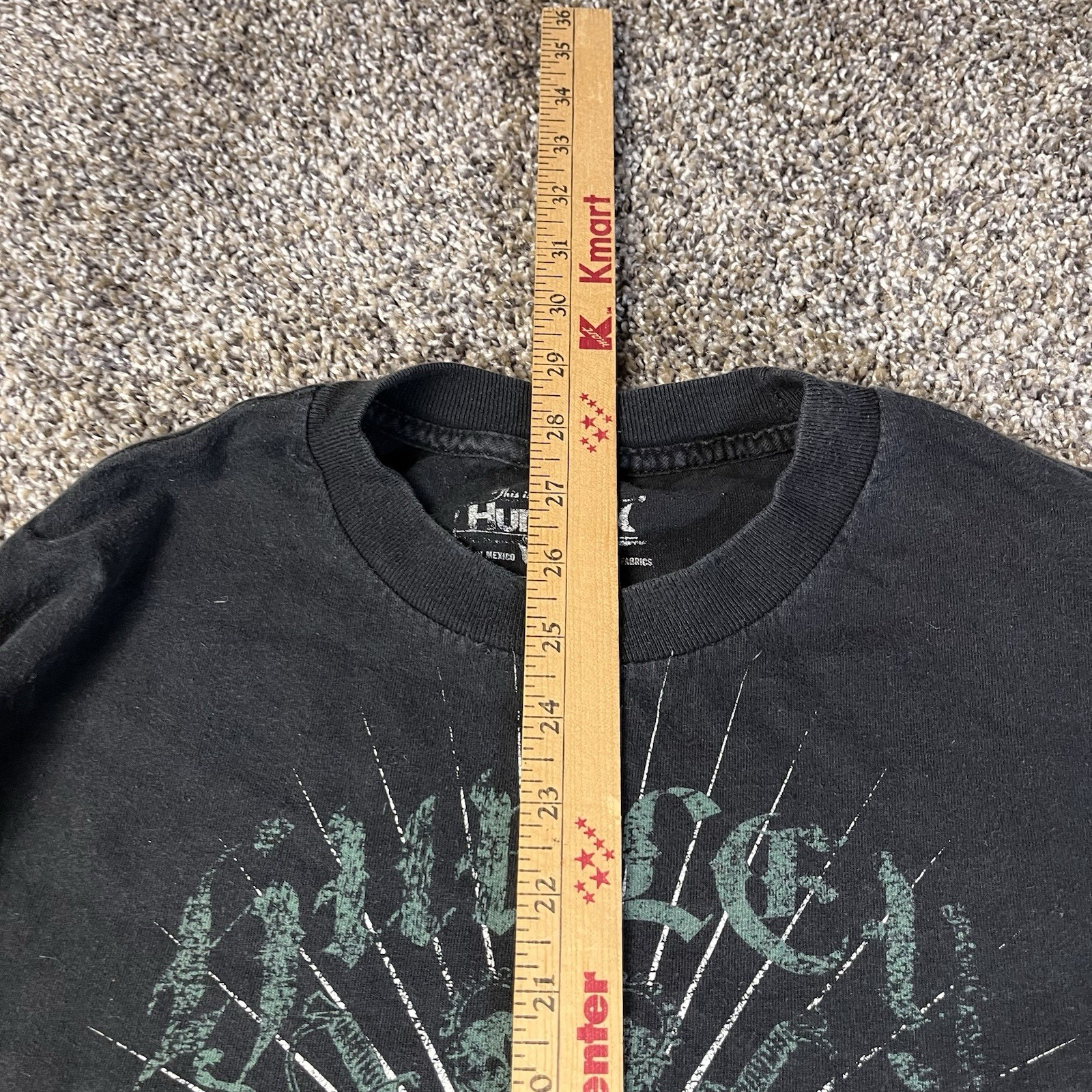 Vintage Hurley T Shirt Mens Size L Black Graphic Print Affliction Style Logo Y2K image 7