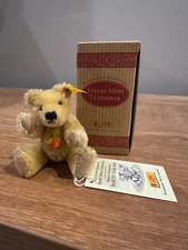 1998 Steiff  Mini Teddy Bear NEW IN BOX ALL TAGS GOLD EAR TAG German