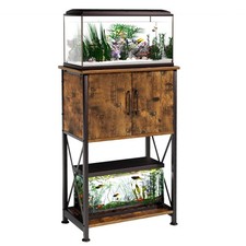 Herture 5-10 Gallon Fish Tank Stand, Metal Double Aquarium Stand with Cabinet...