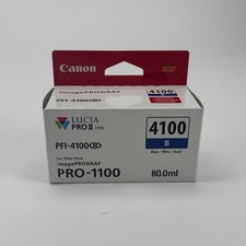 Canon PFI-4100 B Blue Ink Cartridge Genuine OEM PRO-1100 80ml New