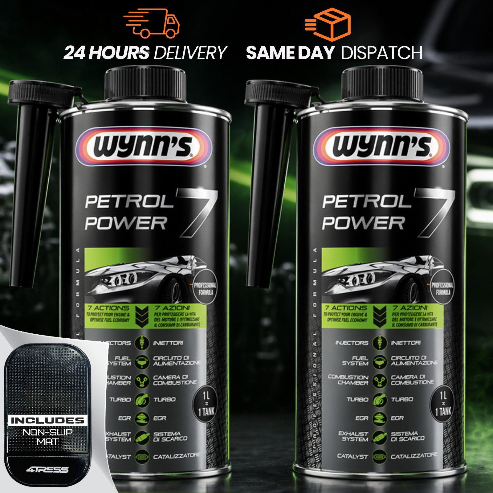 2x Wynn’s Petrol Power 7 Turbo Fuel Injector Cleaner 1L Additive Treatment+Airfr - Image 14