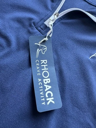 Rhoback Golf Off Blue Midnight Runner 1/4 Zip Pullover Jacket Size XL NWT image 6