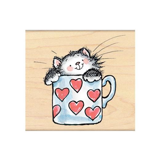 Penny Black Wood Mounted Rubber Stamp - Brimming with Love 4032J