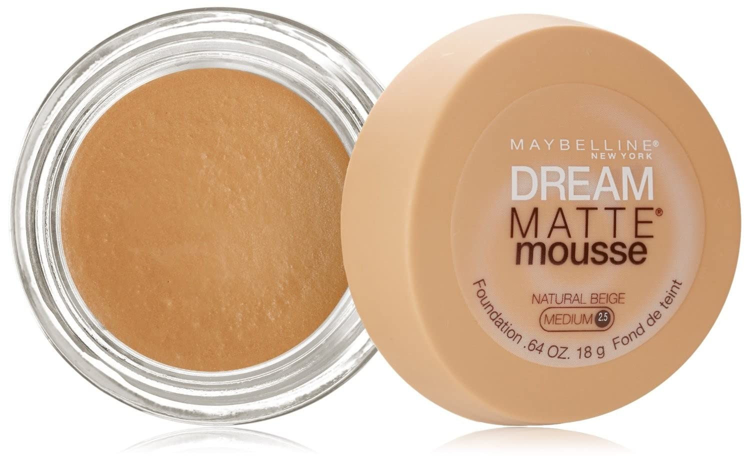 Maybelline Dream Matte Mousse Foundation 75 Natural Beige 0.64 oz