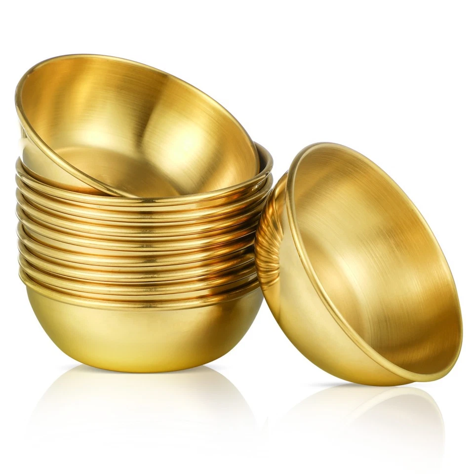 10 Pcs Serving Dishes for Entertaining Stainless Steel Seasoning Trays Food