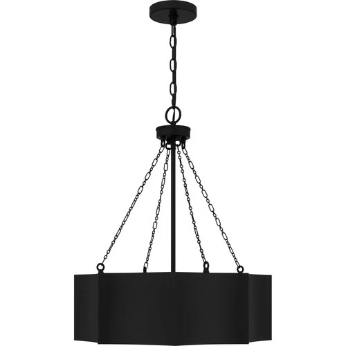 Quoizel QP6755 Zyler 4 Light 20"W Pendant - Black - Picture 4 of 7