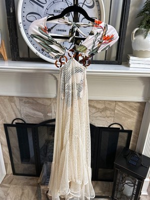 patbo palmeira netted beach dress PatBO Palmeira Netted Beach Dress in Sage