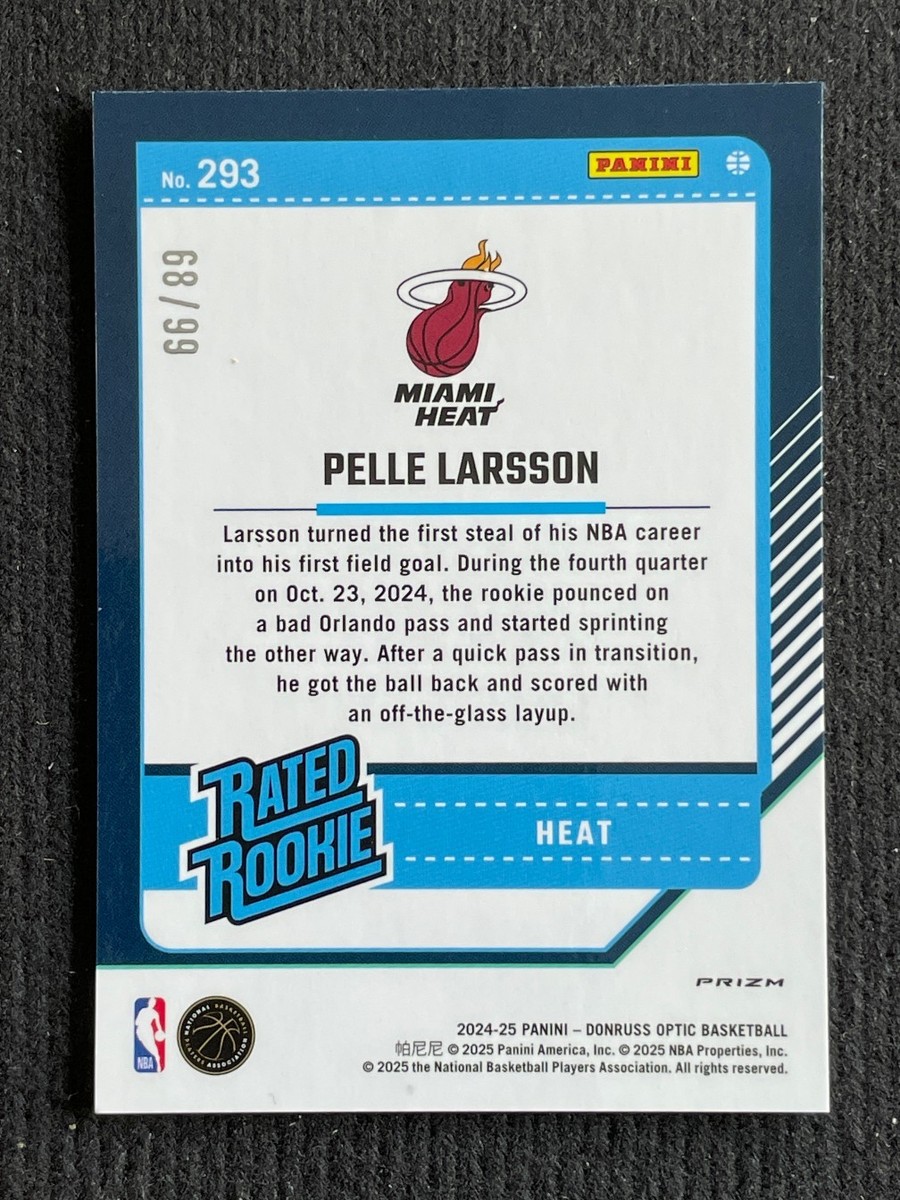 2024-25 Panini Donruss Optic - Rated Rookie Pelle Larsson #293 Red 