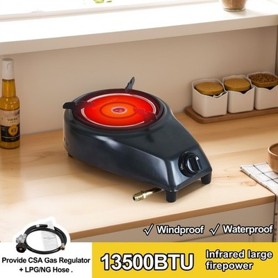 REDSUN V8 Portable Infrared Gas Stove, Single Burner, Propane Outdoor Camping