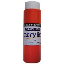 Image of Daler Rowney 123500619 Graduate Acrylic Paint 500ml Cadmium Orange Hue