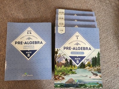 Good & Beautiful Pre-Algebra Couse Set (Units 1-4 + Answers and Solutions Book)