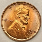 1940-D  Choice Uncirculated BU Red RD - Lincoln Wheat Cent  ~ B772