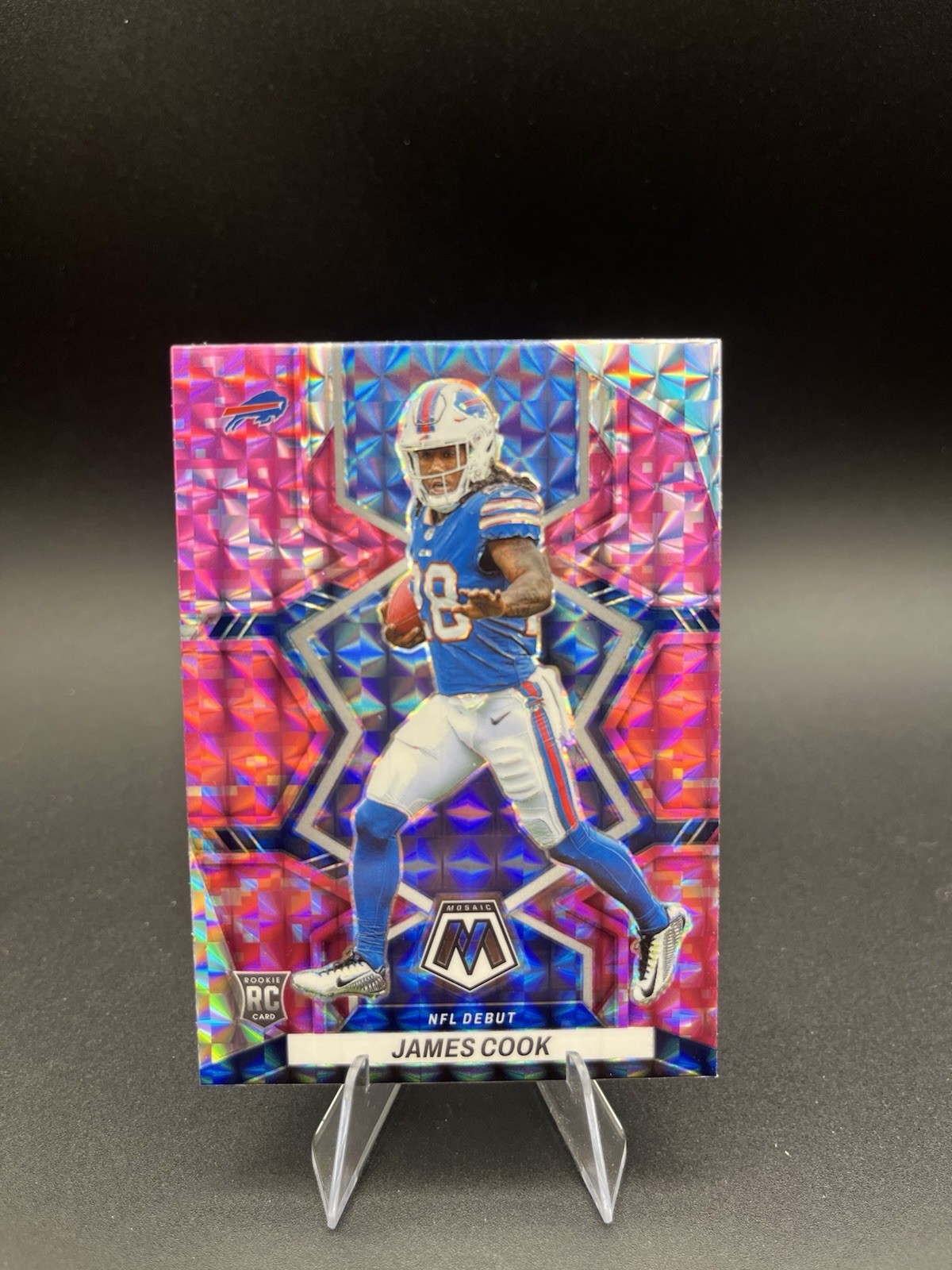 2022 Panini Mosaic - NFL Debut James Cook #285 Camo Pink Mosaic Prizm (RC)