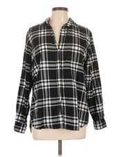 Grayson Women Black Long Sleeve Blouse L