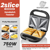 SUPERLEX 2 Slice Sandwich Toaster Electric Deep Fill Toastie Maker Non-Stick SS