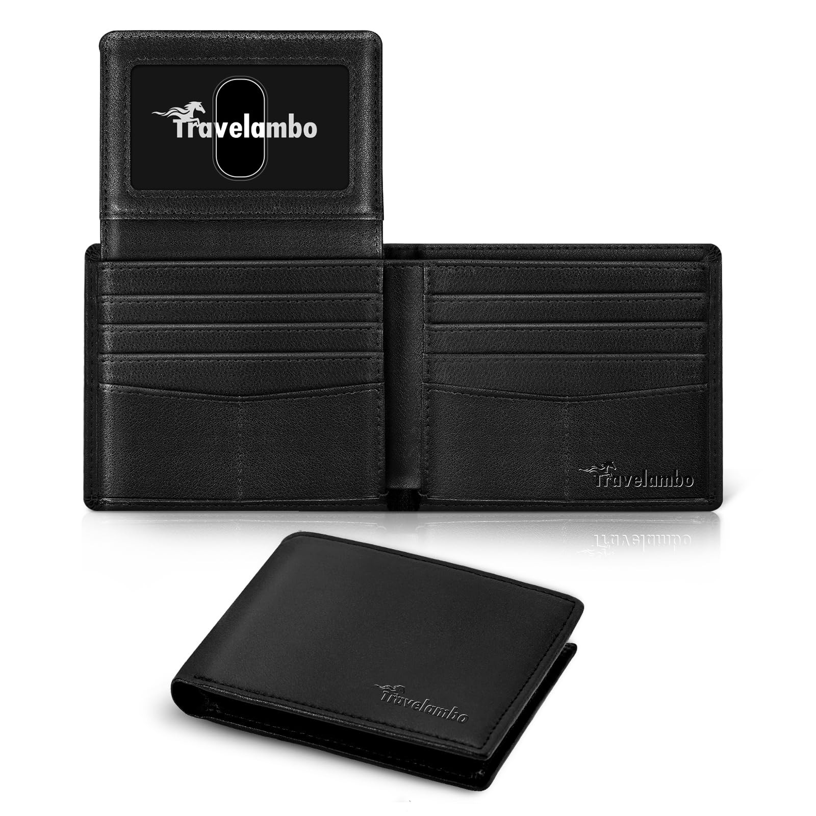 Premium Classic Men's Slim Bifold Wallet – Minimalist Design with RFID Protection for Everyday Style and Security