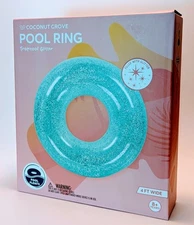 Pool Float Swim Ring 42" Teal Blue 