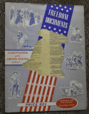 VTG, FREEDOM DOCUMENTS Copy of "The Constitution of the USA," 11" x 14" Used