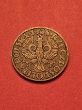 1938 W  🇵🇱 POLAND FIVE 5 GROSZY WORLD COIN Y#10a FINE DETAIL BRONZE FREE SHIP 