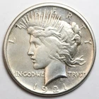 New Listing1921 $1 Silver Peace Dollar High Relief - RAW - Nice KEY DATE Coin