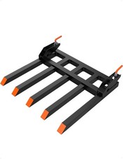 48 Inch Clamp-on Debris Forks for Tractor Bucket 5-Tine Loader Bucket Attachment