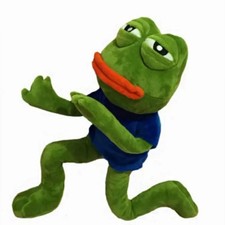 45cm Sad Frog Plush Toy Soft Stuffed Pillow E...