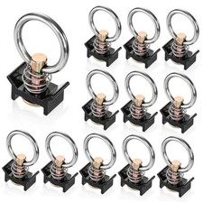 12 Pack Single Stud Fitting for L Track, L Track Tie Down O Ring, L Track 