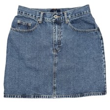 Y2K Gap Denim Skirt Size 4 Blue Jean Cotton Vintage Classic