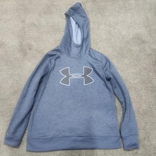Under Armour Hoodie Coldgear Loose Women s Blue Long Sleeve Pullover Size Medium