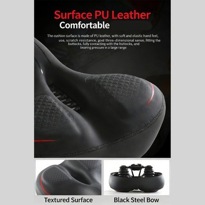 Wide Thicken Saddles Waterproof Soft Cushions Ergonomic Comfortable Bike Saddles