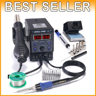 #ad Advanced Safety Features Soldering Iron Hot Air Station $156.59