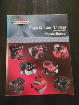 #ad #ad Briggs and Stratton Single Cylinder L Head Repair Manual $19.00