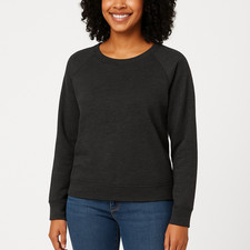 NWT Buffalo David Bitton Women  s Super Soft Cozy Crewneck Medium Heathered Black