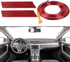 20PCS Car Air Conditioner Decoration Strip - Red Air Vent Outlet Trim Decoration