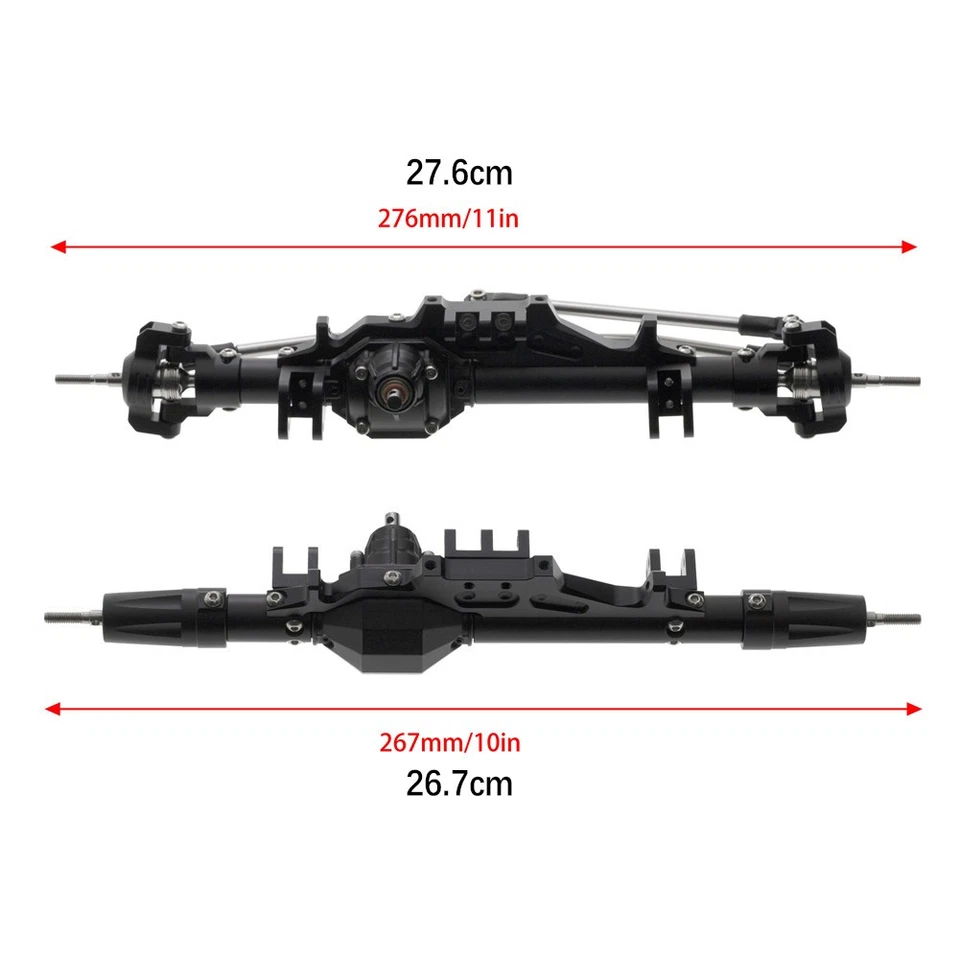 1:10 RC Crawler Metal Axle For Axial Wraith 90018 90020 90045 RR10 90048 90053 A - Image 4 of 4