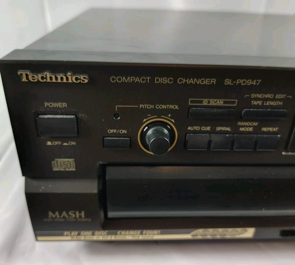 Technics SL-PD947 5 Disc Changer CD Player No Remote Non-working for parts - Image 2 of 4