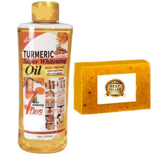 X 1 SOFT 7 Turmeric super lightening  glowing repair oil. 200ml AUTHENTIC       