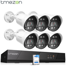 TMEZON 8CH 5MP DVR CCTV Überwachungskamera Set 4x Außen IR Kamera H.265+ 2TB HDD