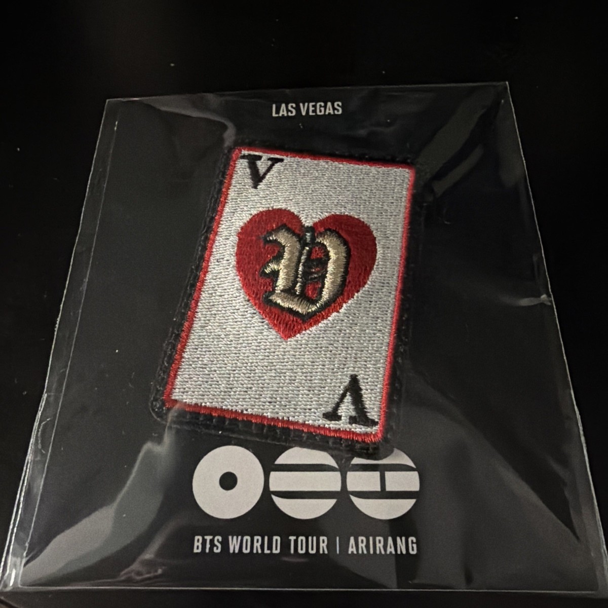 2026 BTS Arirang Vegas PopUp Sold Out embroidery Pin Patch V