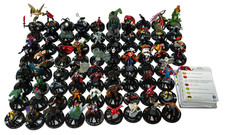 78 Pack Wizkids Heroclix Miniatures Marvel DC w/ 55 Cards Good Condition