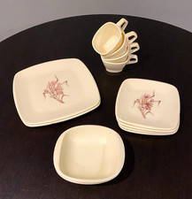 Vtg Harmony House Melmac Dishware Talk of the Town Sears Daisy Cream 12 Pieces