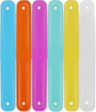 6 Pcs Travel Toothbrush Case Holder, Breathable Portable Toothbrush... 