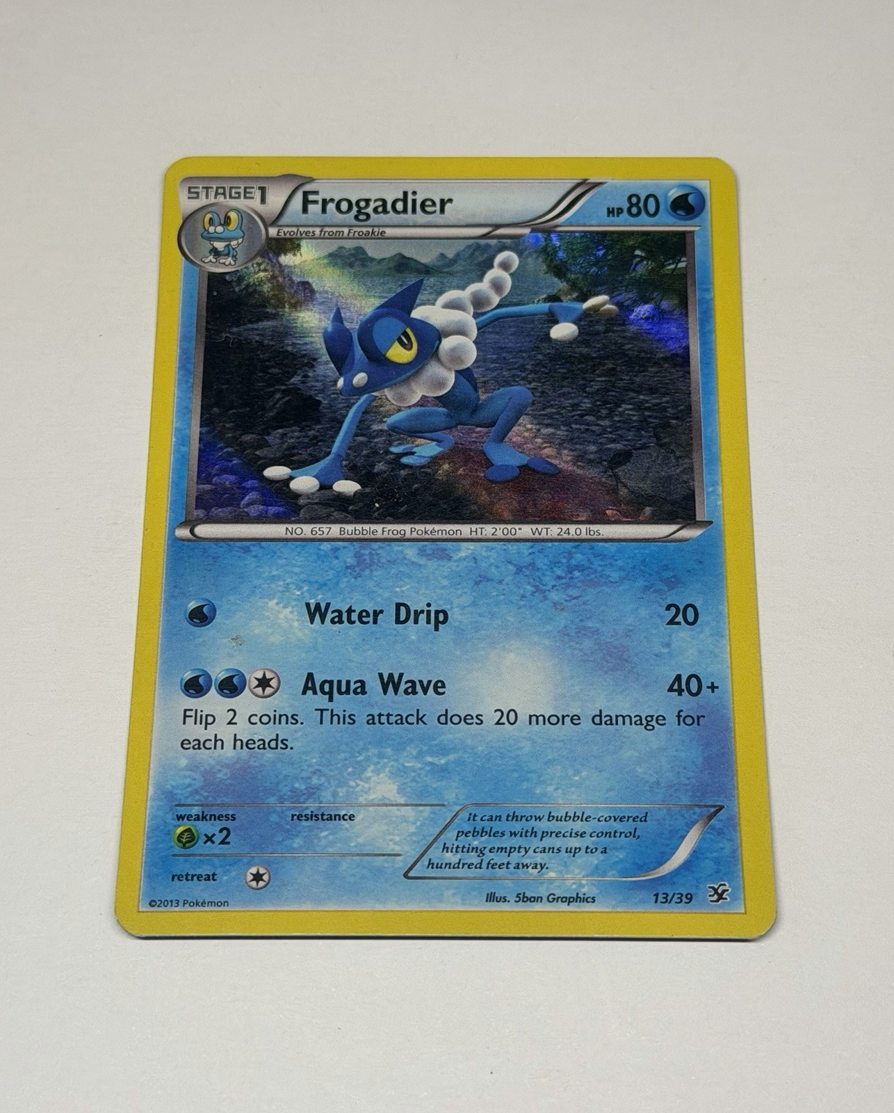 Frogadier 13/39 Holo Kalos Starter Set English Pokemon Card TCG 2013 LP