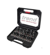 Trend Router Cutter Starter 12 Piece Set 1/4 Inch Shank Tungsten Carbide