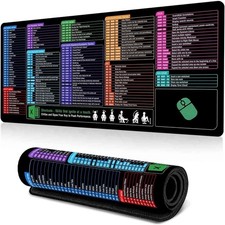 XL Excel Shortcuts Mouse Pad Large Desk Mat Waterproof Extended Keyboard Pad PC