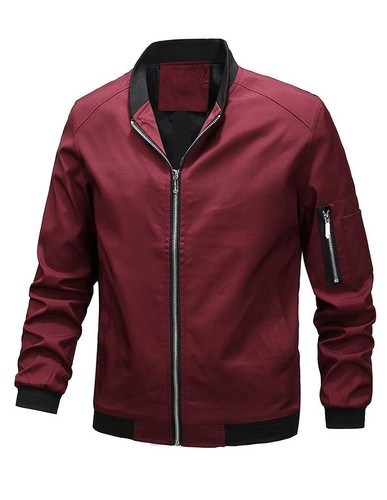Chaqueta de bombardero de vuelo ligera Lavnis para hombre abrigo softshell ropa deportiva cremallera... - Imagen 2 de 6