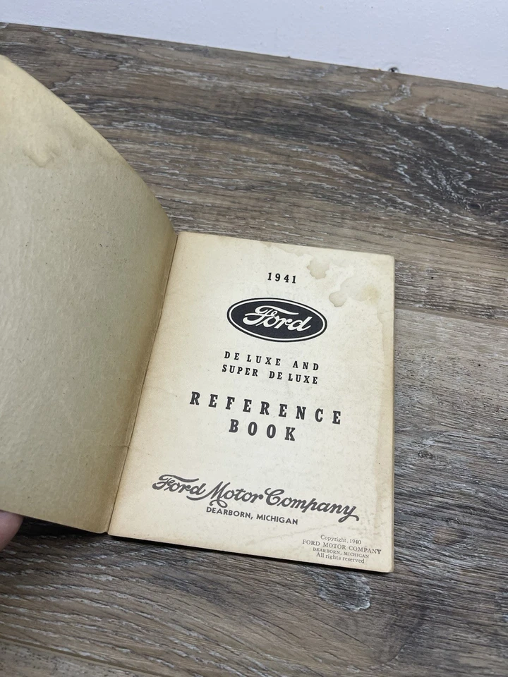Ford Deluxe 1941 Super Deluxe manual del propietario libro de instrucciones Foto 3 de 4